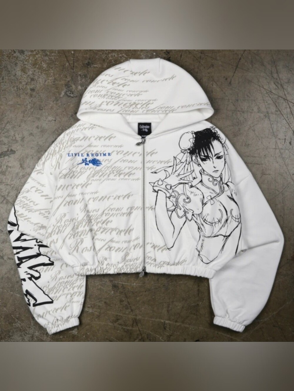 Civil Regime "Strongest Rose" Ultra Cropped Hoodie
